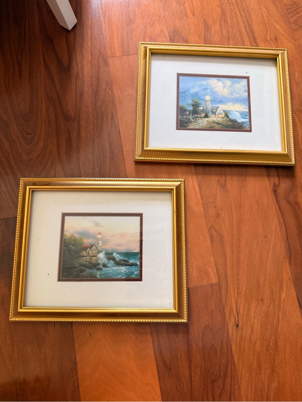 Gold Framed Seascape Prints - Set of 2